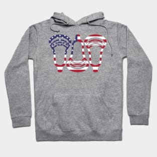 Lacrosse US Flag Head Trio Hoodie